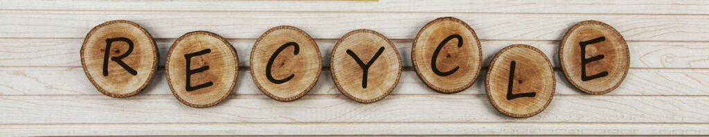 Wood recycling letters